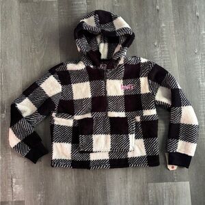 Levi's Black and White Checkered Kids Hoodie